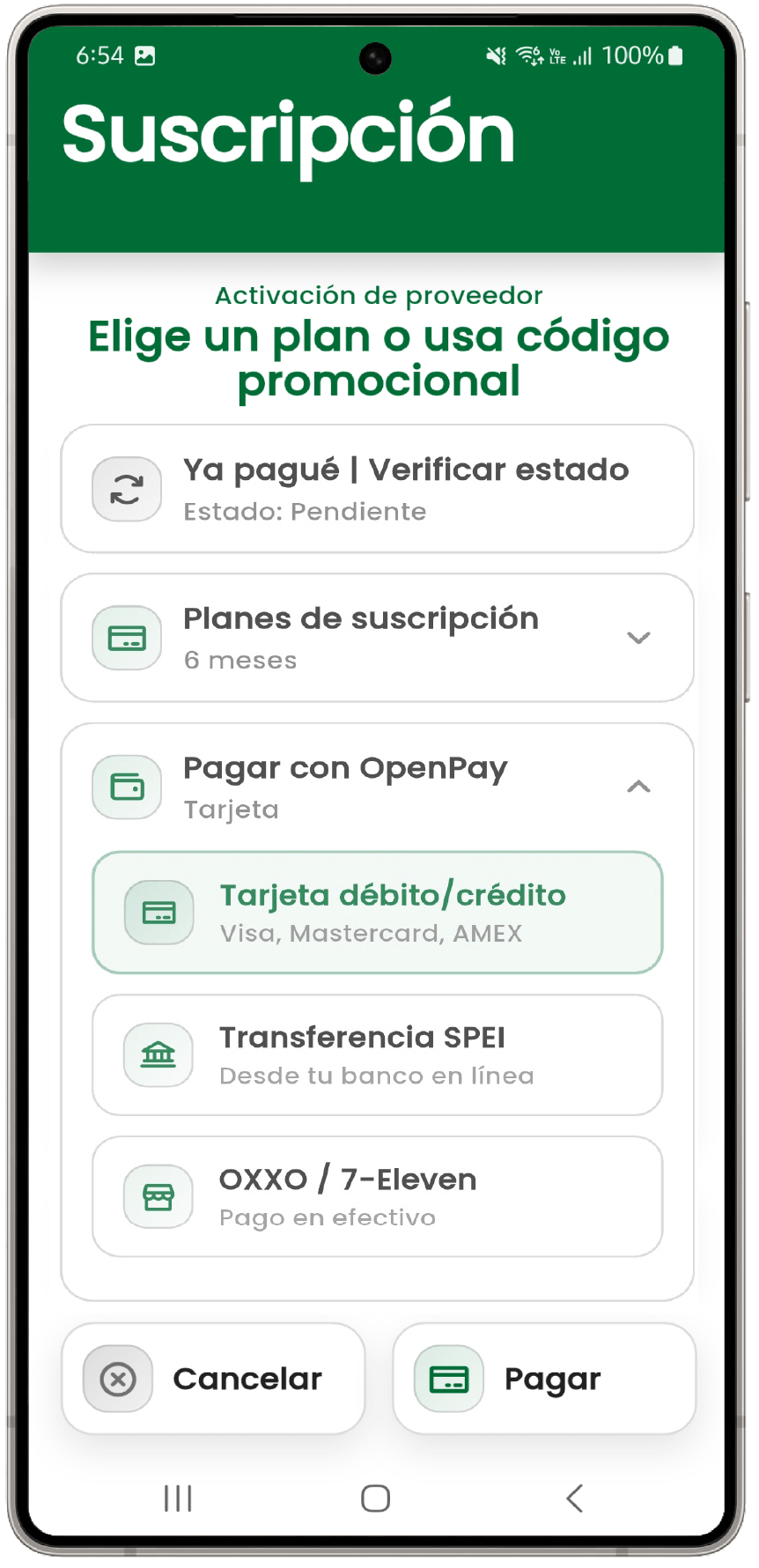 Mockup de la app Findo